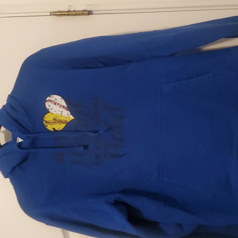 Women's Softball/baseball sweatshirt. Dark blue. Size M.  Hoodie.